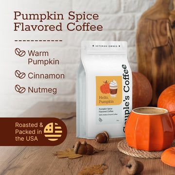 Hello Pumpkin | Pumpkin Spice Flavored Coffee | Ground Coffee | Smoothe Medium Roasted Coffee Blend | Made With 100% Arabica Bea