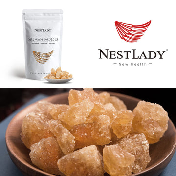 NESTLADY Yellow Rock Sugar - 100% Natural Crystallized Sugar 1LB (454G)