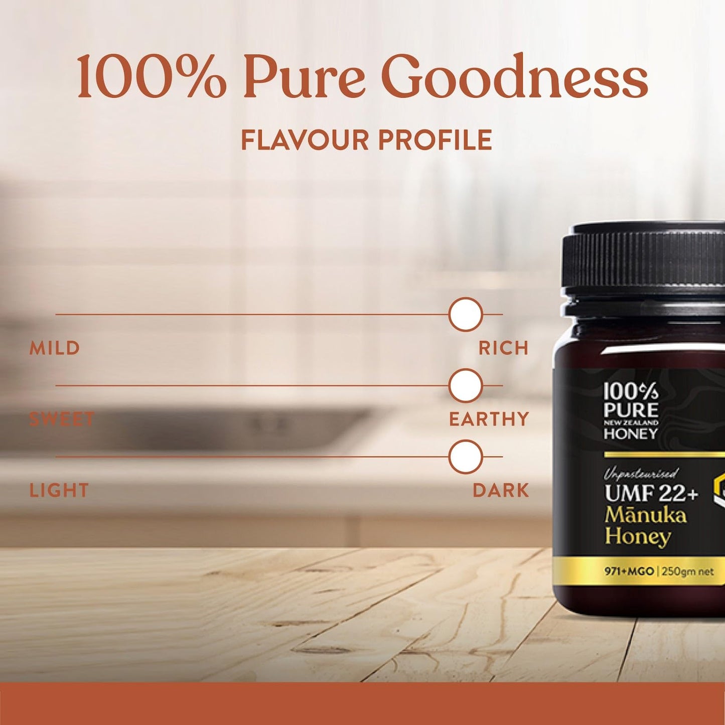 100% Pure New Zealand Manuka Honey Certified Umf 22+ Mgo 968+ Ultra Premium Raw Honey 8.8 Oz (250 G)