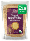Jiva Organic Bulgur Wheat Coarse #3 2 Lb - Non-Gmo, Grown In Usa, 100% Natural Wheat Berries, Resealable Bag