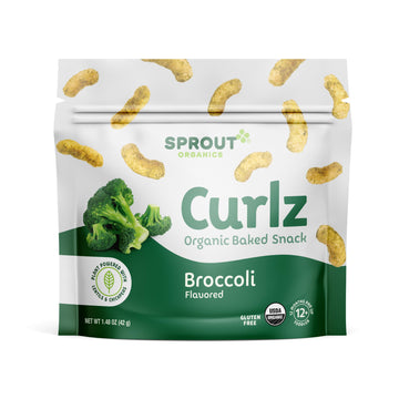 Sprout Organic Curlz Toddler Snacks, Broccoli, 1.48 Oz