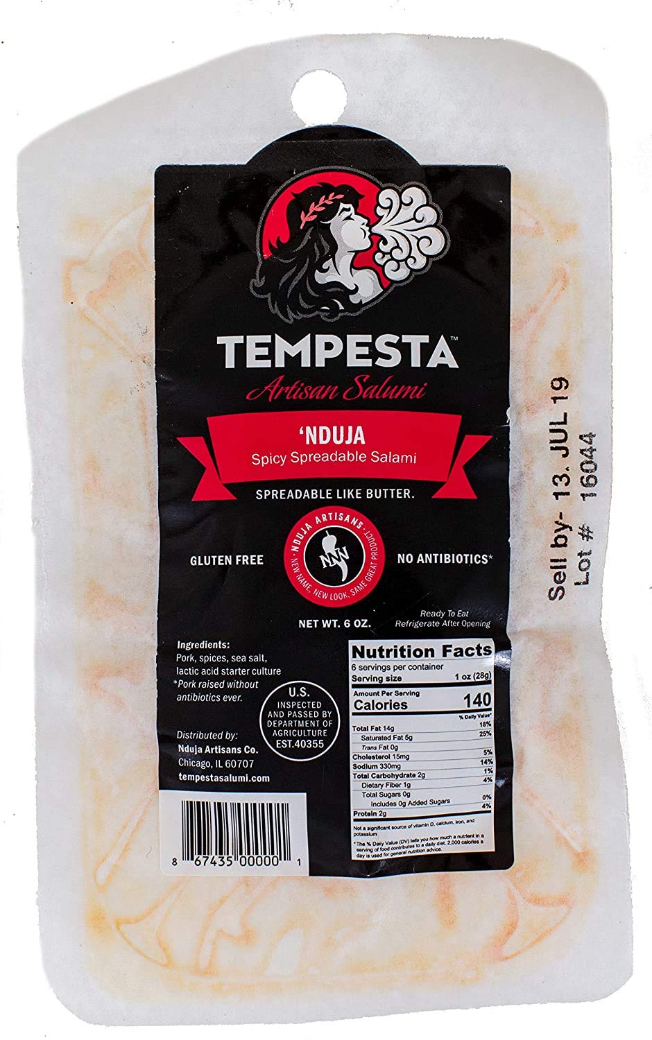 'Nduja Spicy Spreadable Salami - 6 Oz