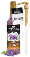 Syruvia Lavender Syrup - Lavender Coffee Syrup Flavor, 25.4 fl oz, Kosher, Gluten Free, Perfect for Coffee, Drinks, Soda, Desser