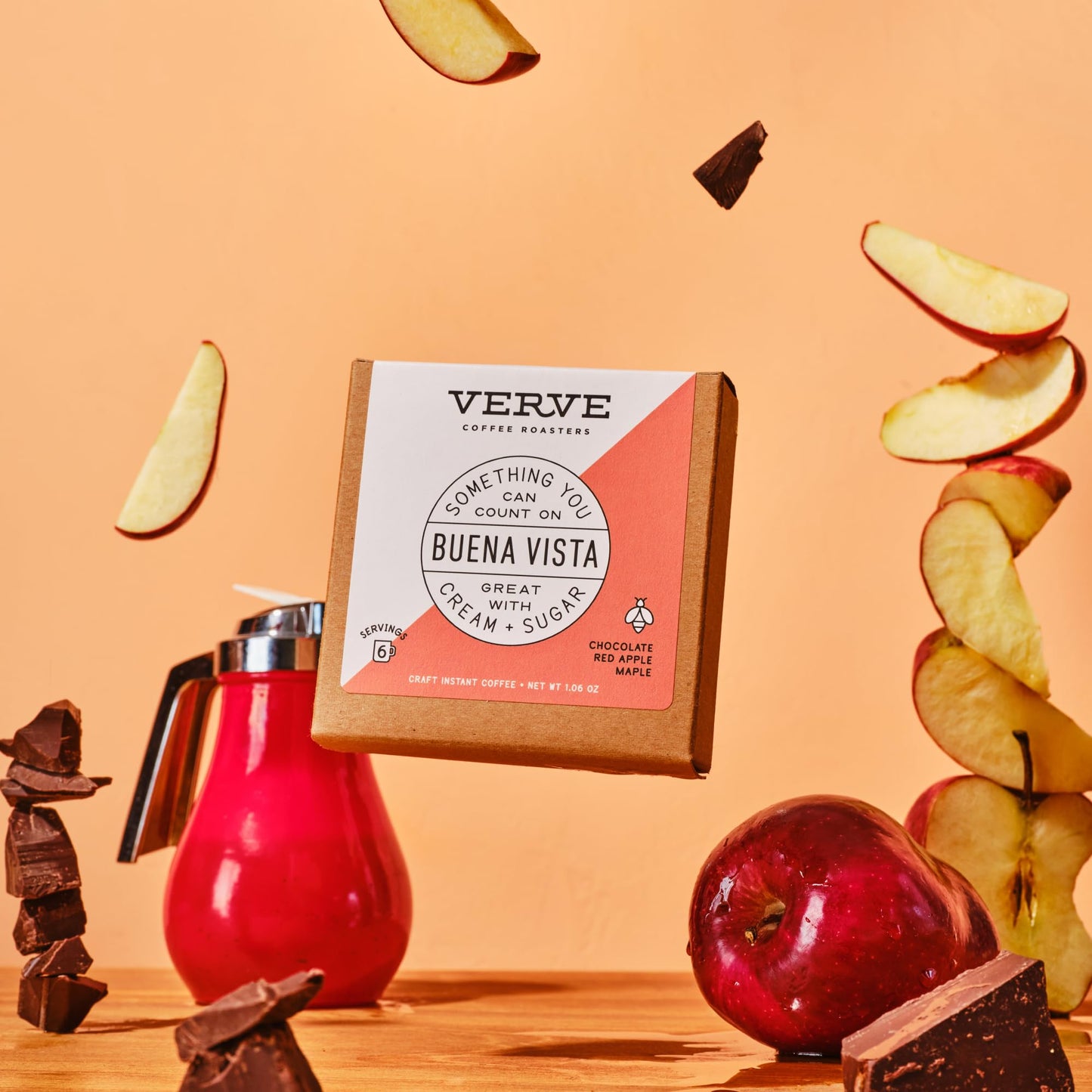 Verve Coffee Roasters Craft Instant Coffee Buena Vista Blend | Dark Roast, Ground, Hand-Roasted | Colombian Blend | Enjoy Hot Or
