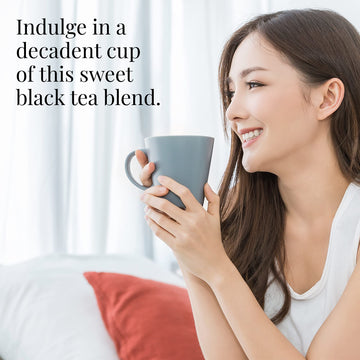 The Republic Of Tea Vanilla Almond Full-Leaf Loose Black Tea 3.5 Oz Refill Bag | Steeps 50 Cups | Caffeinated