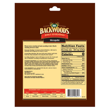 LEM Backwoods Mesquite Jerky Seasoning, 18.3 Oz, Ideal for Wild Game, Seasons Up to 25 Pounds of Meat, Model 9621