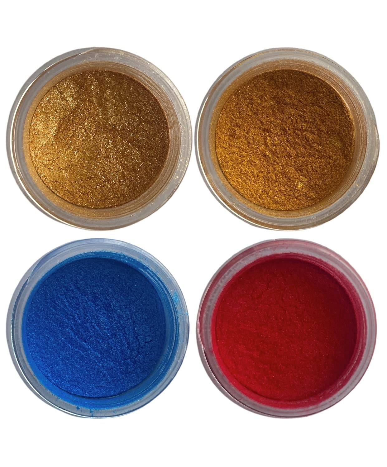 Oh! Sweet Art Edible Luster Dust Set, 4 Units x 4g, Mayan Gold, Deep Gold, Egyptian Blue, Red Marilyn