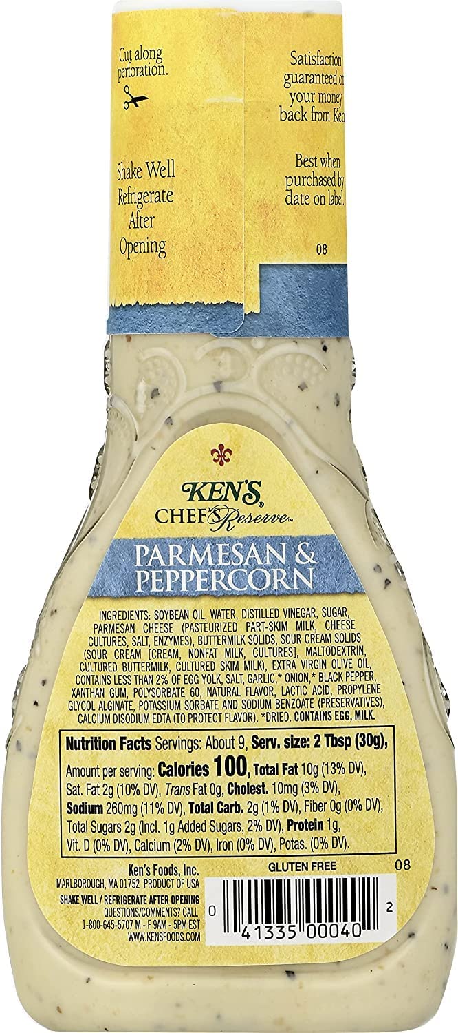 Ken'S Steak House Chef'S Reserve Parmesan Peppercorn Dressing (9 Ounce (Pack Of 4))