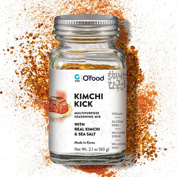C O'Food Kimchi Kick, Korean Kimchi Flakes Powder Seasoning Mix, Vegan, Gluten Free, No Corn Syrup, Multipurpose, No added MSG,