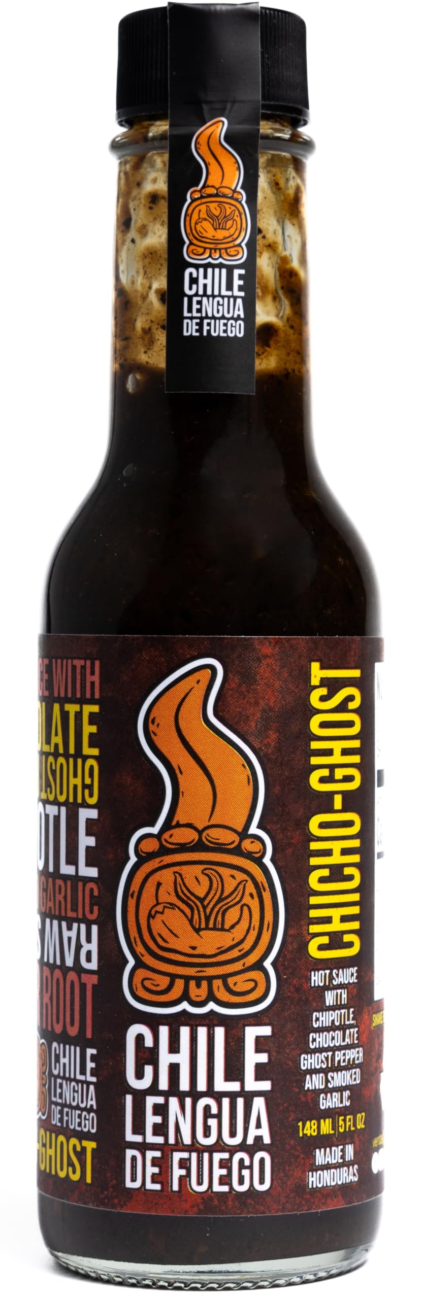 Chile Lengua de Fuego Ghost Hot Sauce - Artisan Small Batch, No Preservatives - Pack of 1