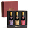 Giusti Balsamic Vinegar Trio Gift Set - 3 x 3.38 fl oz, Premium Italian Aceto Balsamico with Truffle, Raspberry & Fig, Black