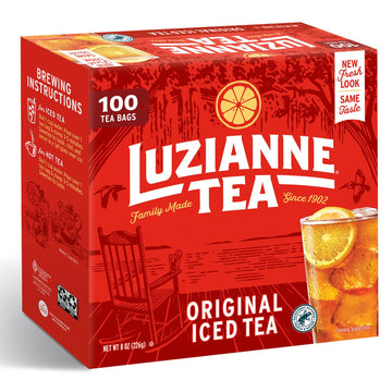 Luzianne Unsweetened Iced Tea Bags, Family Size, 100Ct Box (Pack Of 1)