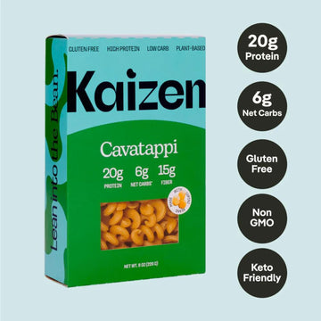 Kaizen Low Carb Keto Pasta Cavatappi - High Protein (20G), Gluten-Free, Keto-Friendly (6G Net), Plant-Based Lupini Noodles Made