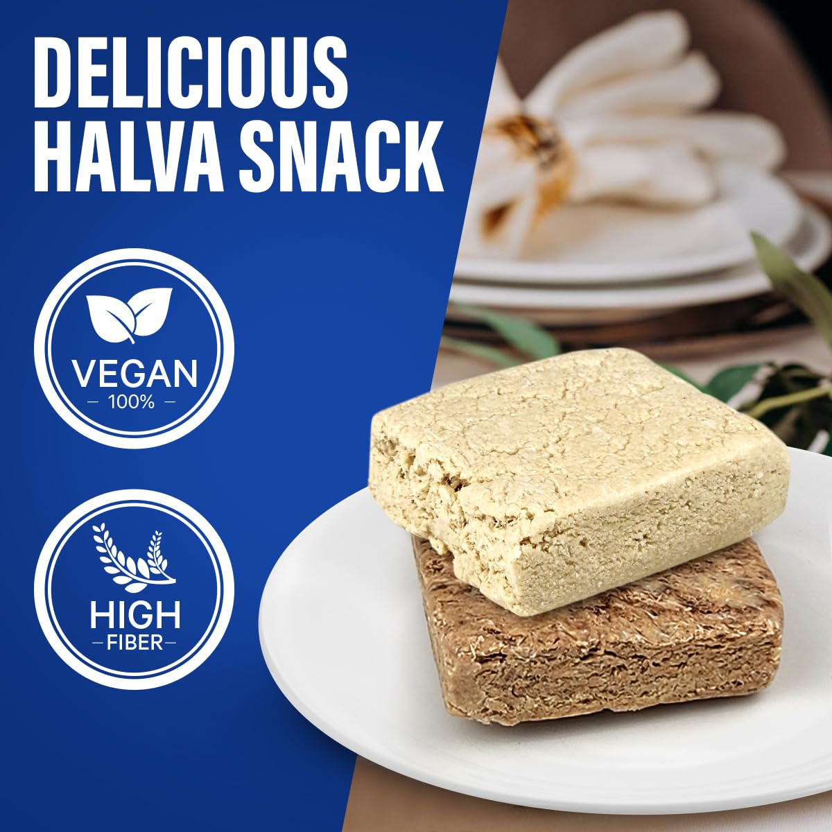 Assorted Sesame Halva Snacks Vanilla And Marble Flavors - Delicious Sweet Israeli Snacks Sesame Treat Bars Assortment For Melt-I