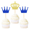 Ercadio 24 Pack Crown Cupcake Toppers Prince And Princes Royal Crown Cupcake Picks King Queen Crown Cupcake Decors For Prince Cr