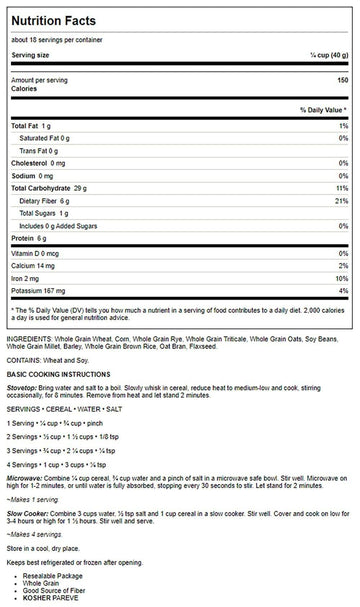 Bob'S Red Mill 10 Grain Hot Cereal, 25 Oz (2 Packs)