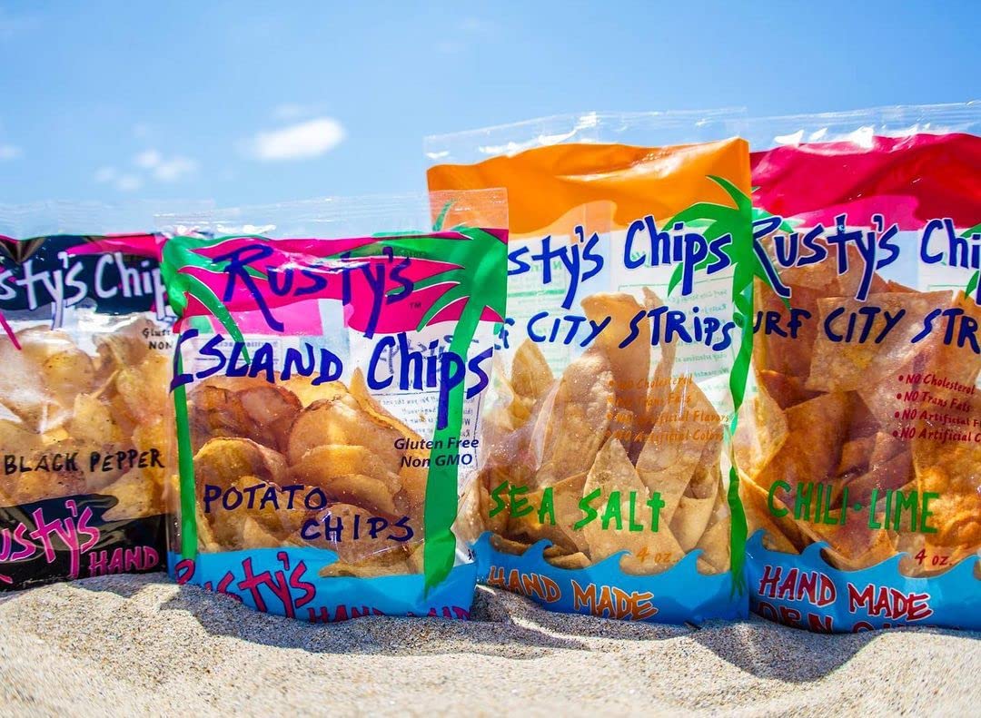 Rustys Chips - Crunchy Gluten Free Snack Pack, Non-GMO, Vegan, 1 Count (Pack of 24)