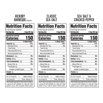 Boulder Canyon Avocado Oil Kettle Style Potato Chips Variety Pack, 18 Count - Gluten-Free, Non-Gmo, Hickory Barbecue, Classic Se