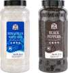 52USA Himalayan White Salt (Coarse Grain) 39 oz + Whole Black Peppercorns 18 oz, Salt and Pepper Grinder, Black Peppercorn Refil