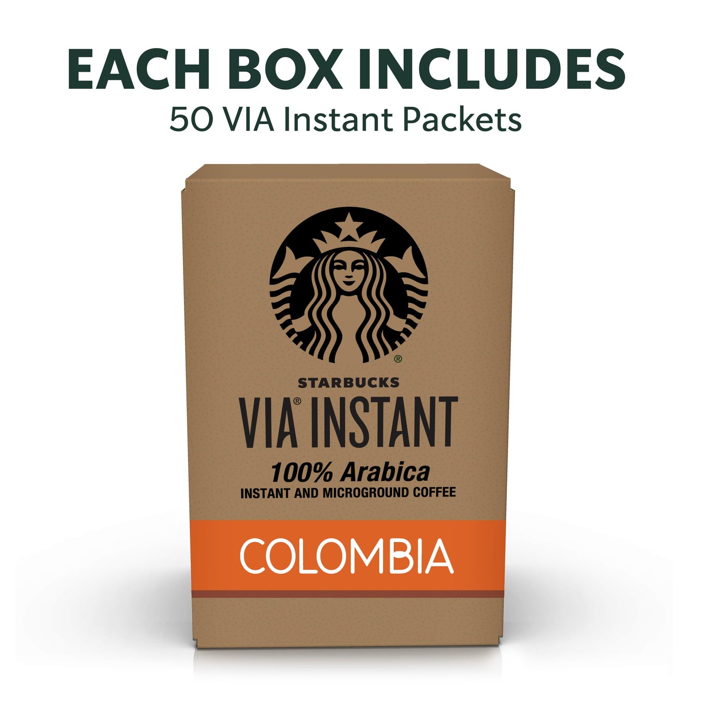 Starbucks Via Ready Brew Colombia Coffee, 50-Count