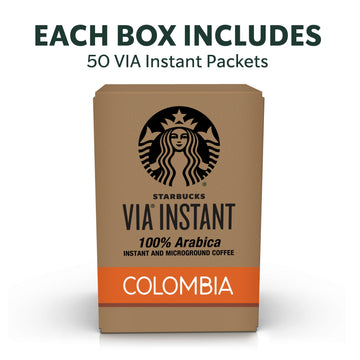 Starbucks Via Ready Brew Colombia Coffee, 50-Count