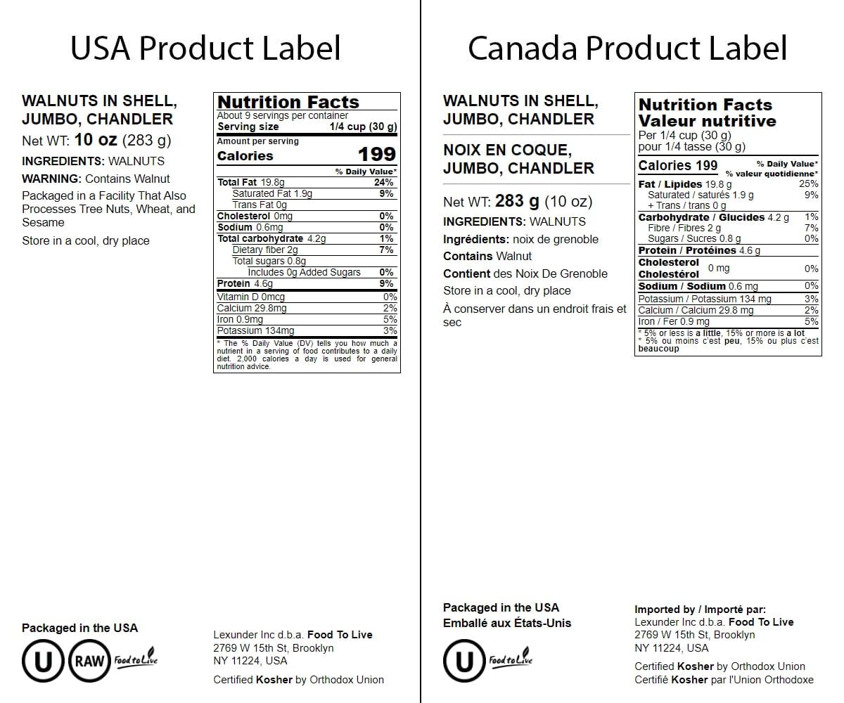 Food To Live Jumbo Walnuts In Shell, 10 Ounces - California Chandler Variety. Rich In Omega-3S And Antioxidants. Keto-Friendly,