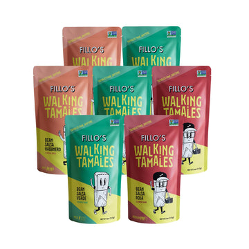 Fillo'S Walking Tamales, Savory Variety Pack Of 7, Ready-To-Eat, Delicious, Gluten-Free, Preservative-Free, Vegan Friendly, Micr