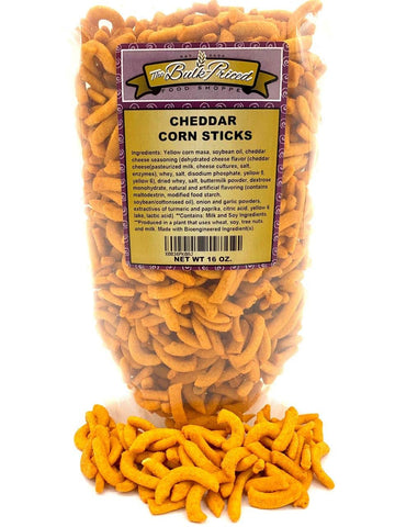 Cheddar Corn Sticks, Bulk Size, (1 Lb. Resealable Zip Lock Stand Up Bag)