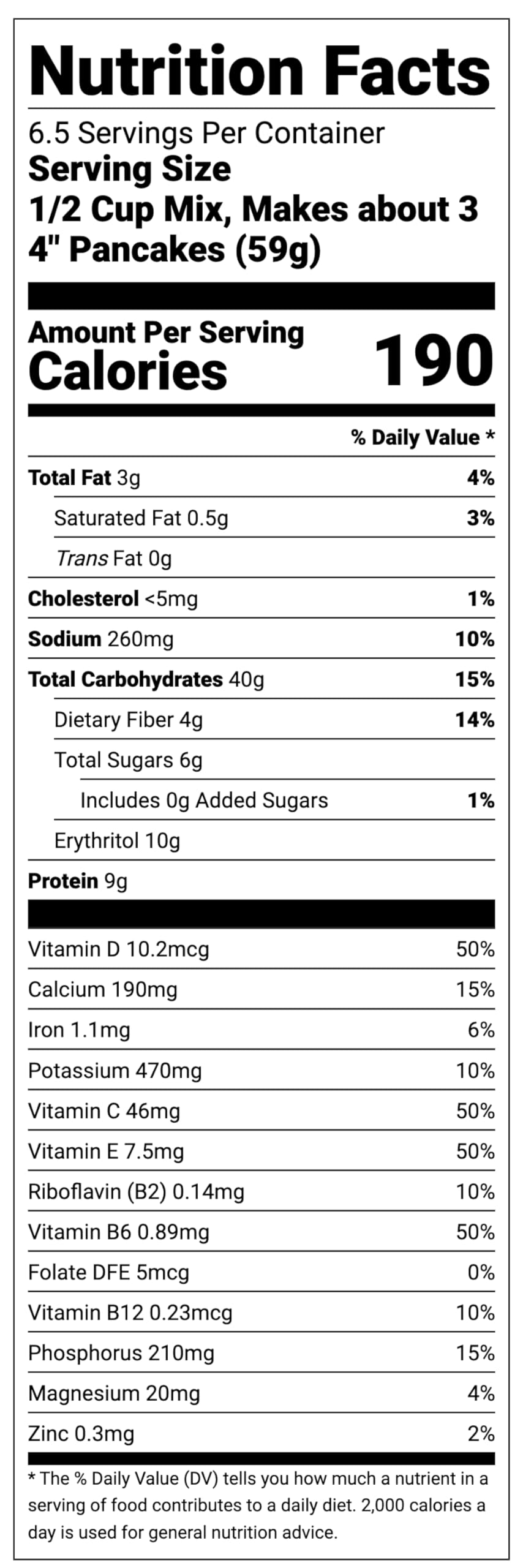 Hidden Foods Cinnamon Pancake Golden Brown Monk Fruit Cinnamon Bun Pancake - Fiber And Protein Churro Pancake Mix With Wheat & O