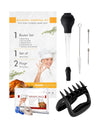 Two Oversized Heavy Duty Brining Bags, along with Two Strong and Durable Meat Claws and a Turkey baster kit - Perfect for Large