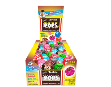 Tootsie 0508 Tootsie Pops, 0.6 Oz, Assorted Flavors, 100/Box