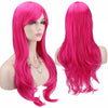 Akstore 28 70Cm Fashion Wigs Long Wavy Curly Hair Cosplay Wig Wig Cap (Rose)