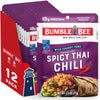 Bumble Bee Spicy Thai Chili Seasoned Tuna, 2.5 Oz Pouches (Pack Of 12) - Ready To Eat - Wild Caught Tuna Packet - 15G Protein Per Serving - Gluten Free