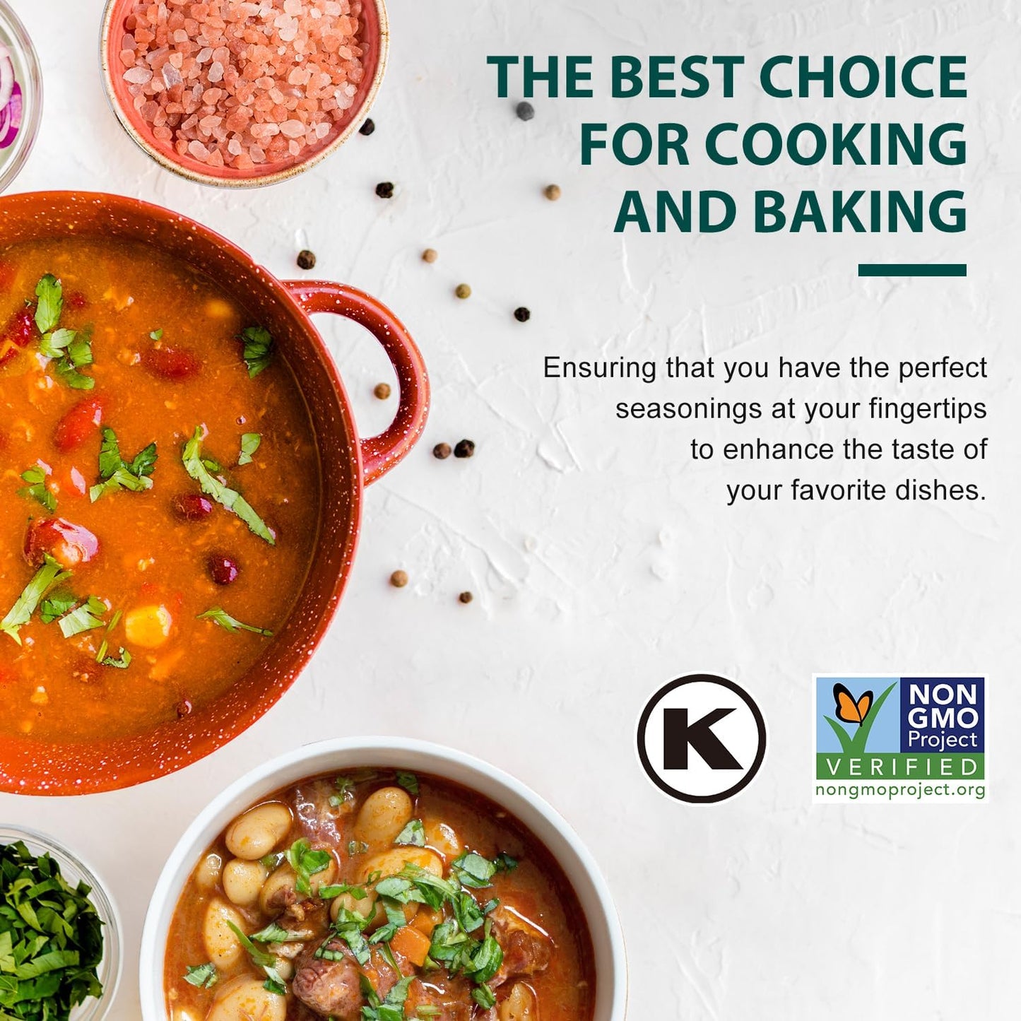 Soeos Himalayan Pink Salt Coarse Grain, 80oz (5lb) Non-GMO Kosher Sea Salt for Grinder Refill