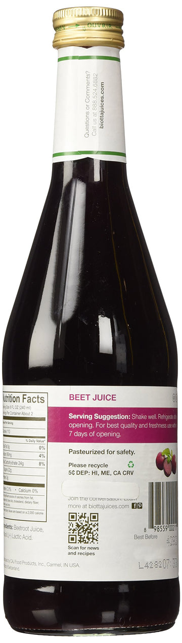 Biotta, Beet Juice, 16.9 Fl Oz Bottle