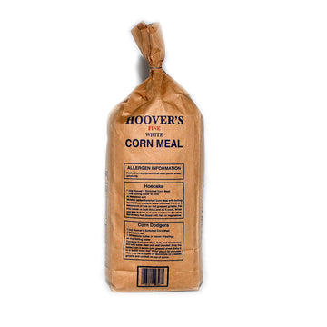 Hoovers Fine-Sifted White Cornmeal 5 Lb. Bag (2.27 Kg)- Water Ground Corn Meal - One Bag Bundled With A Jfs Recipe Card