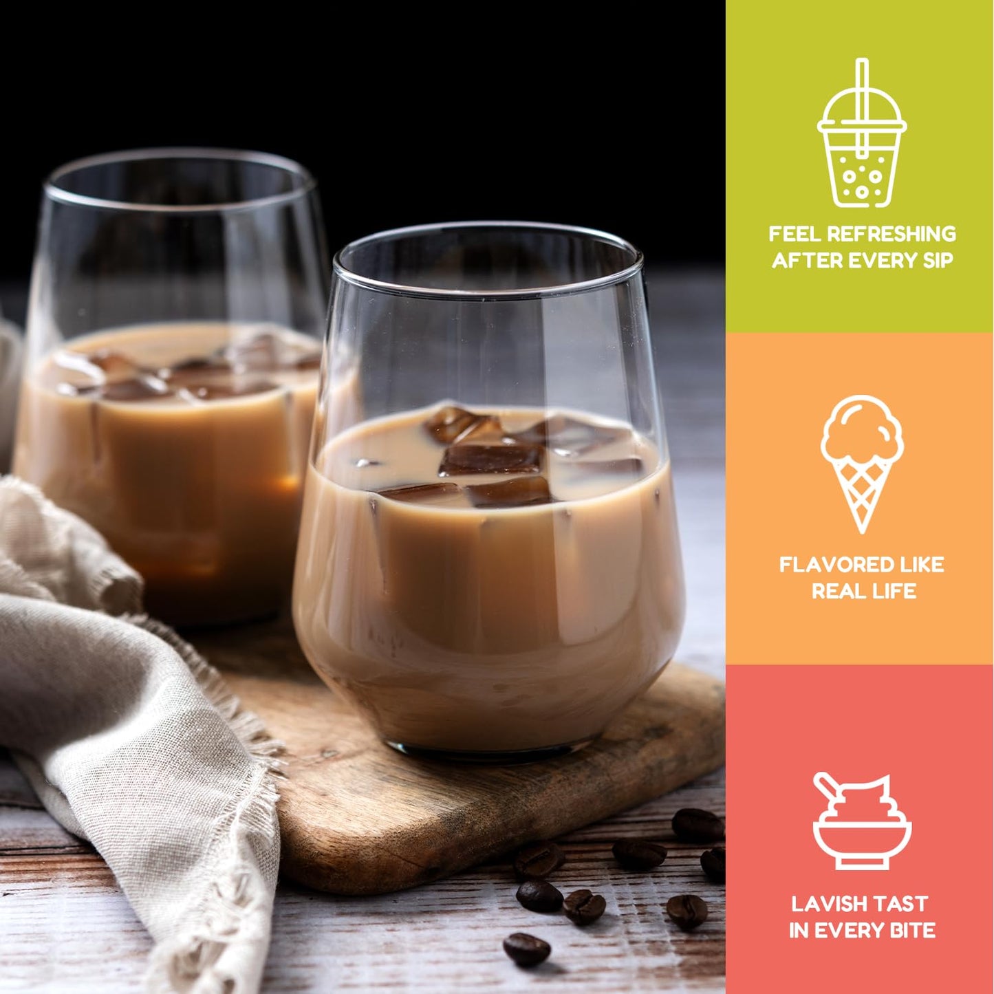 Fanale Coconut Jelly Topping Nata De Coco For Boba Tea | Ice Cream | Yogurt | Smoothie | Milk Tea | Desserts Coffee, 7.26 Pound