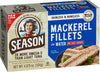 Season Mackerel in Water - Skinless & Boneless, No Salt Added, Wild Caught, Keto Snacks, Canned Mackerel Fillets, Full of Vitami