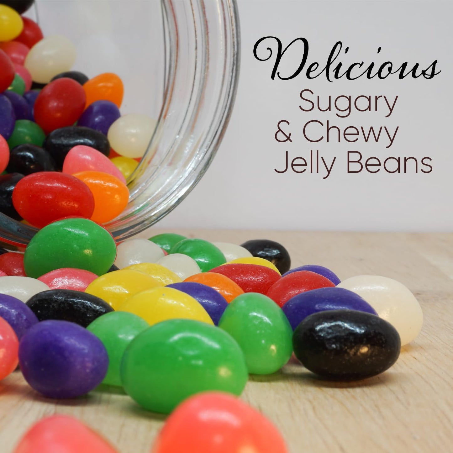CHAIN & JO SWEETS Classic Jelly Beans 3 Pound Bulk Bag, Red, Halloween Candy, Ideal for Parties & Gifts