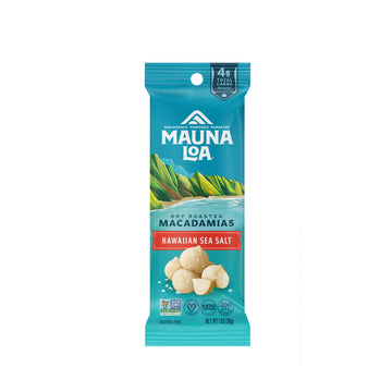Macadamia Nuts, Sea Salt Flavor, Snack Mac Mini Pouches, Single Serve 1 Oz Bags (Pack Of 12)