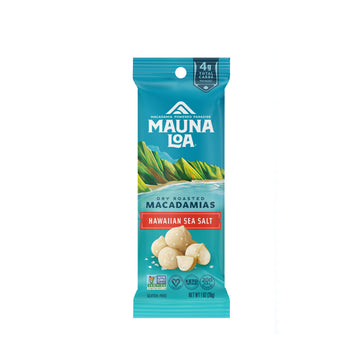 Macadamia Nuts, Hawaiian Sea Salt Flavor, Snack Mac Mini Pouches, Single Serve 1 Oz Bags (Pack of 12)
