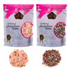 Cerez Pazari Rainbow Peppercorn Blend 12 Oz And Himalayan Pink Salt (Coarse Grain) 2 Lbs, Whole Black, Pink, Green, White Color
