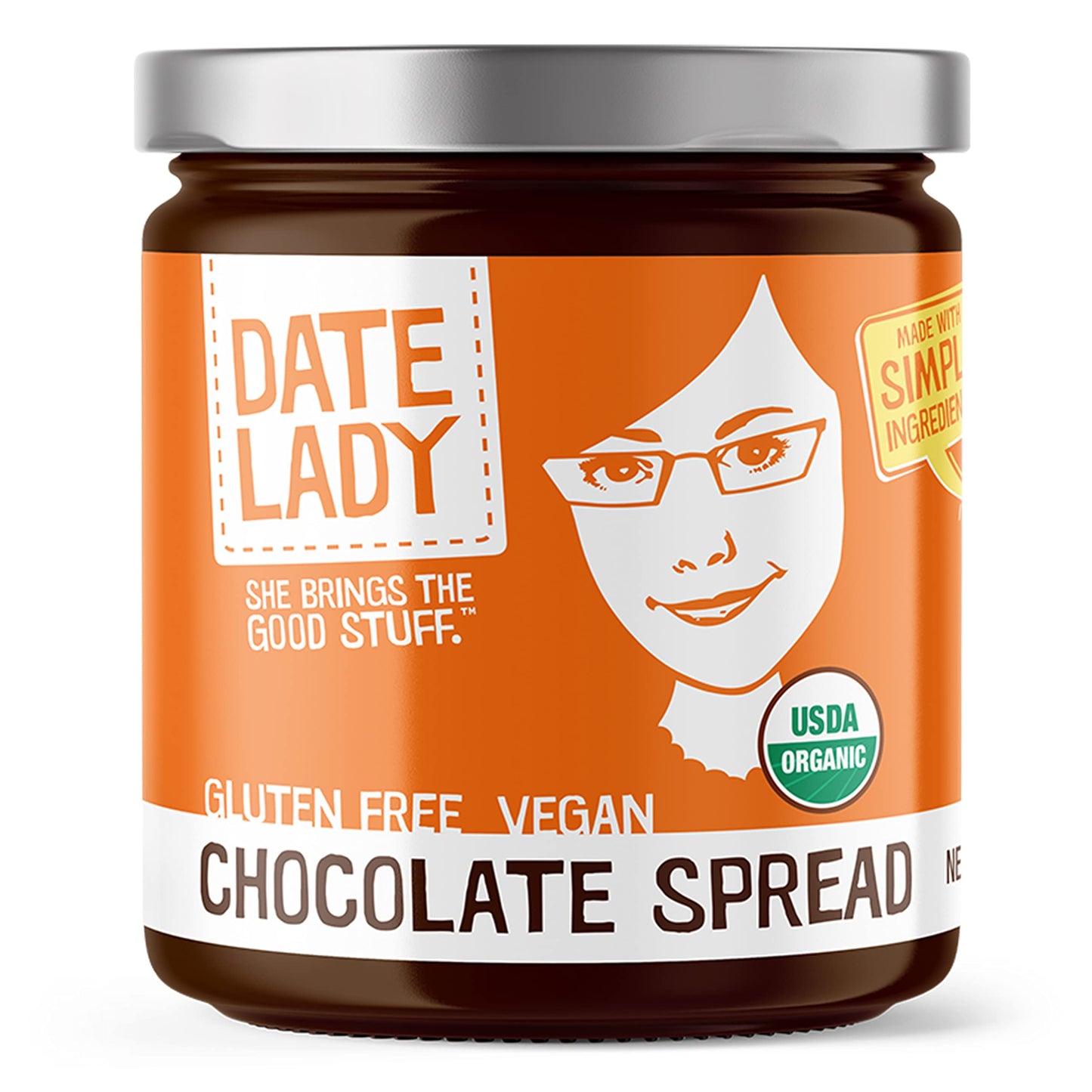 Organic Chocolate Date Spread | Vegan, Paleo, Gluten Free & Kosher, No Added Sugar, No Preservatives (1 Jar) Cocoa Spread Perfec