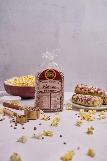 Amish Country Popcorn | 2-2 Lbs Bags - Purple Kernels | Old Fashioned, Non-Gmo And Gluten Free