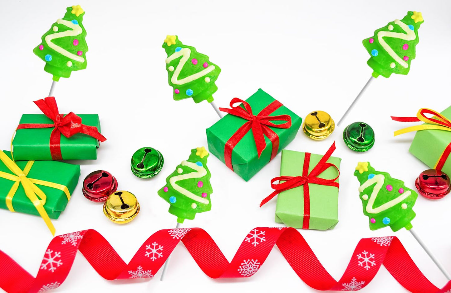 Fruidles Christmas Tree Lollipop, Mixed Fruit Flavor, 12 Individually Wrapped Candy Canes Suckers, Multi Color