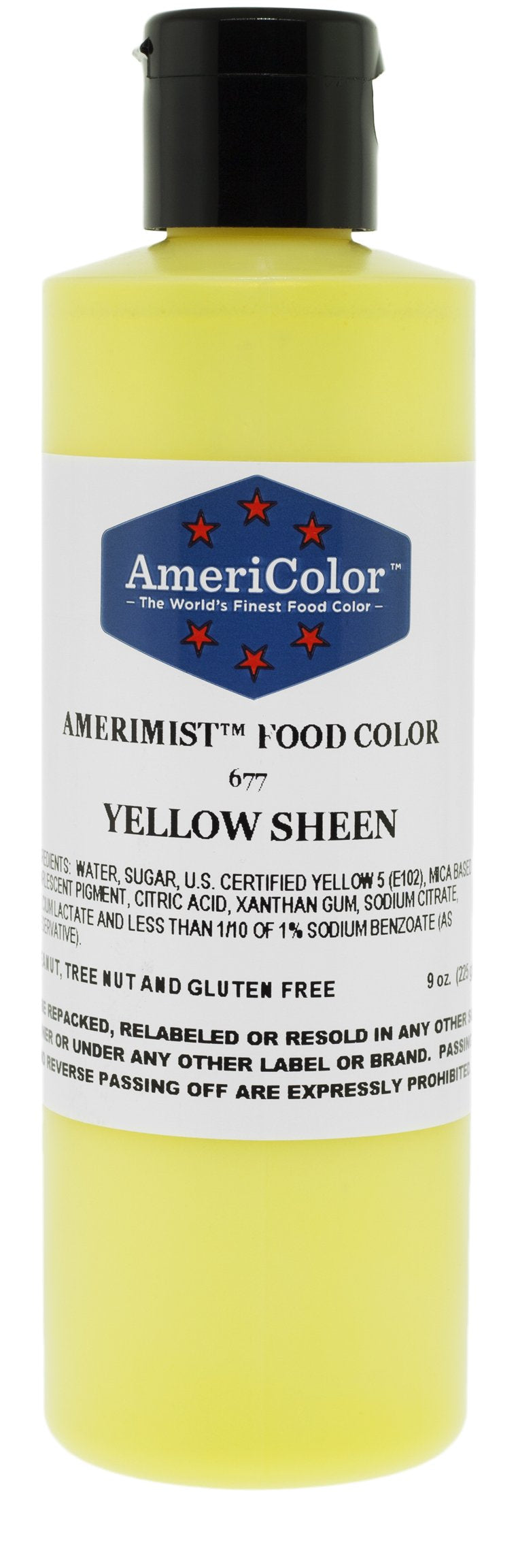 Americolor Amerimist Airbrush Color 9 Ounce, Yellow Pearl Sheen