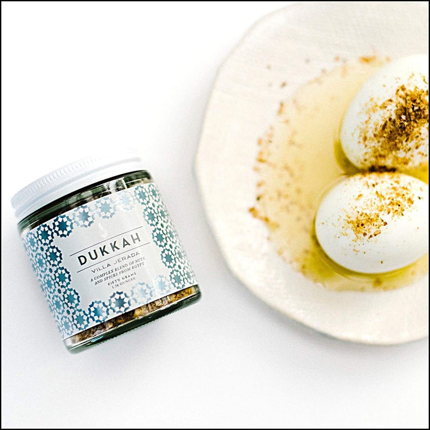 Villa Jerada, Dukkah Premium Seasoning - Egyptian Complex Spice Mix Of Nuts And Spices (Unique & Fragrant), 1.76 Oz (Dukkah - 2 Jars)
