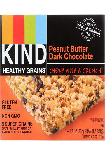 Kind Granola Bar, Peanut Butter Dark Chocolate, 1.2-Ounce Bars, 5 Bars per Box, Case of 8 Boxes (Total 40 Bars)