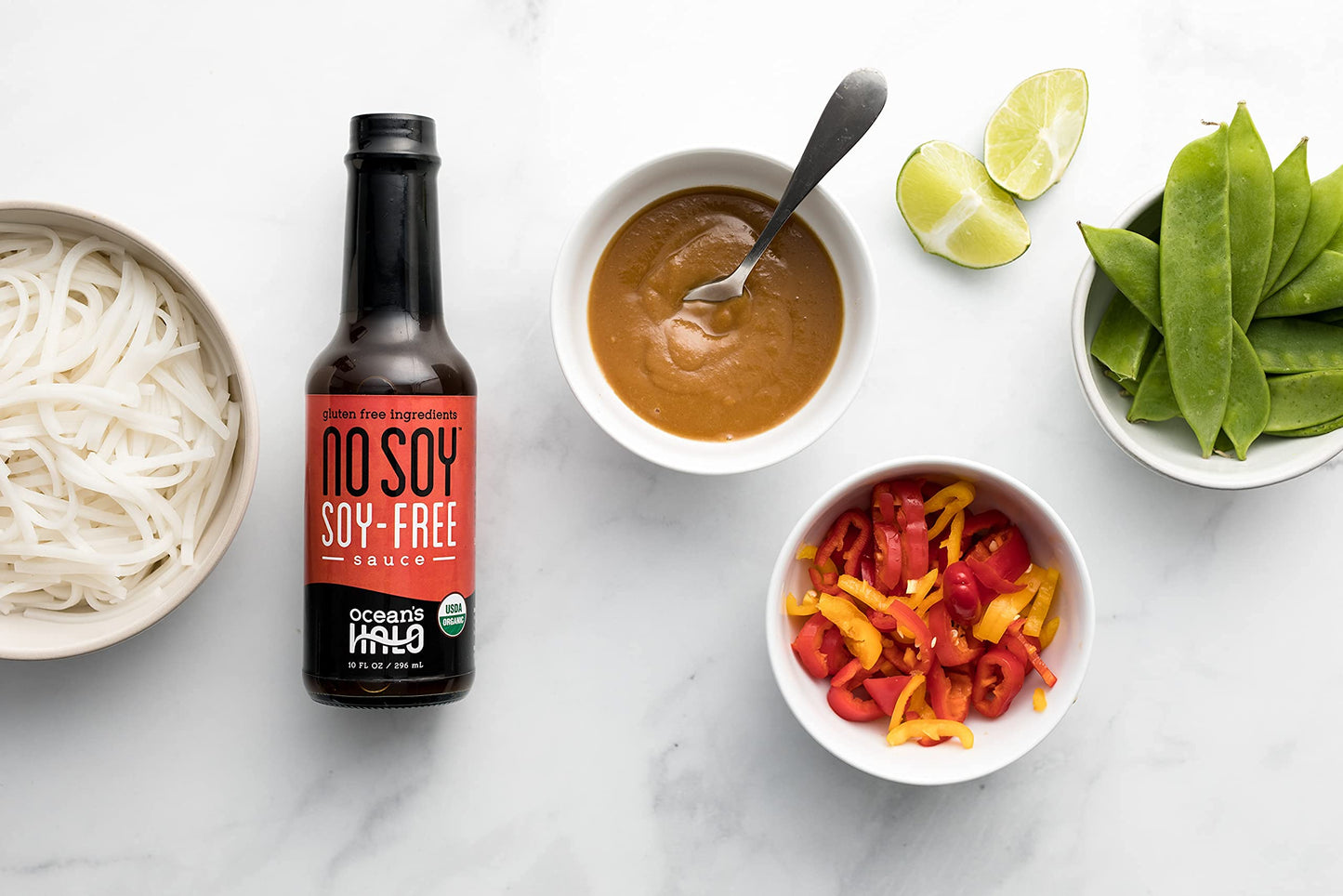 Ocean’s Halo Organic Soy-Free Sauce, 10 Fl Oz - No Soy, Vegan, Gluten-Free, Healthy Condiment for Cooking and Dipping