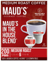 Maud's Medium Roast Coffee Pods, 200 ct, Recyclable Single Serve Pods - 100% Arabica Coffee, Compatible with Keurig K Cups Maker